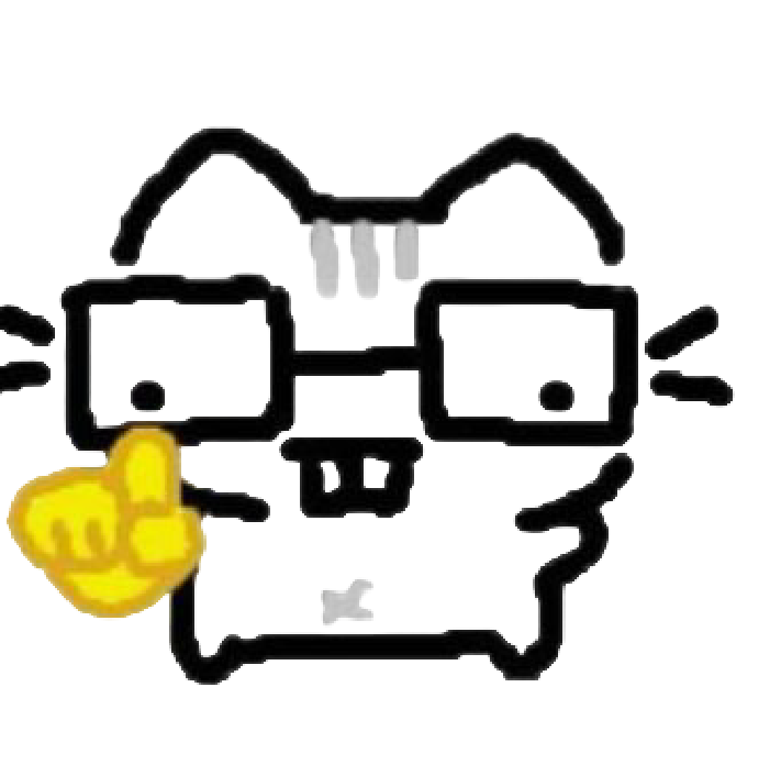 Meme de un gatito señalando