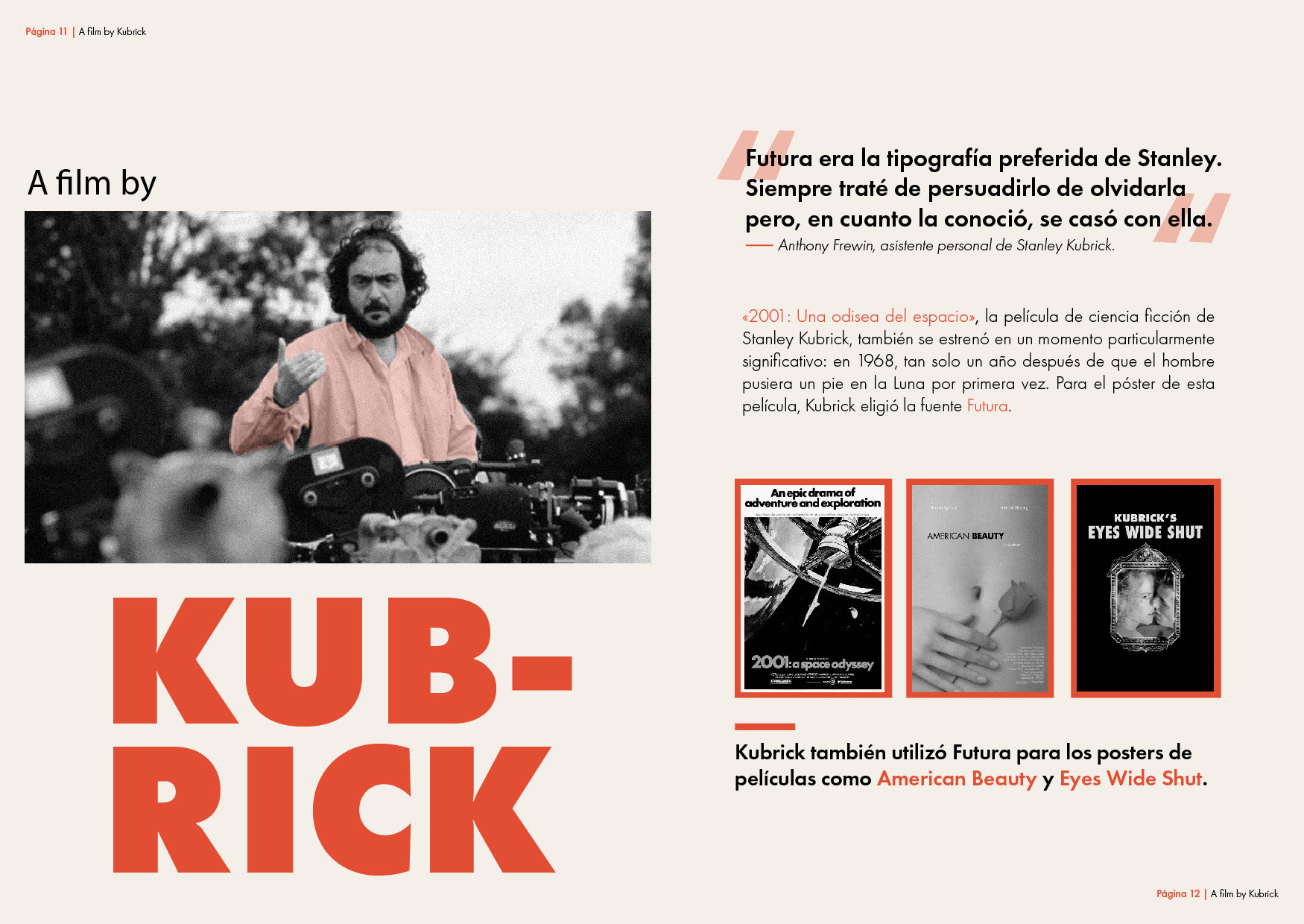 Páginas 11 y 12: Futura en el cine de Stanley Kubrick