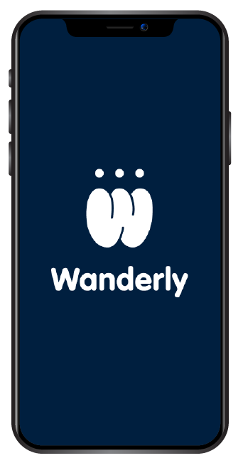 Pantalla de bienvenida de Wanderly